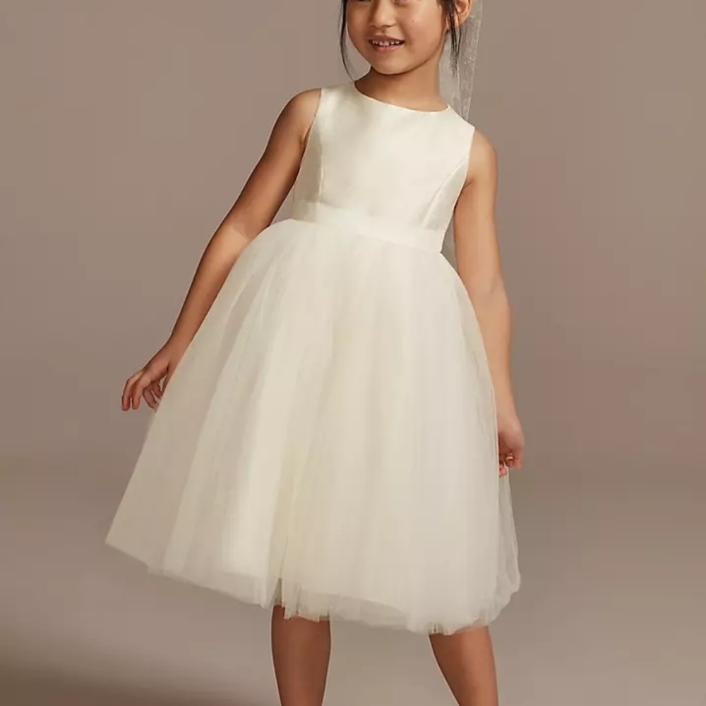 David's Bridal Flower Girl Tulle Dress